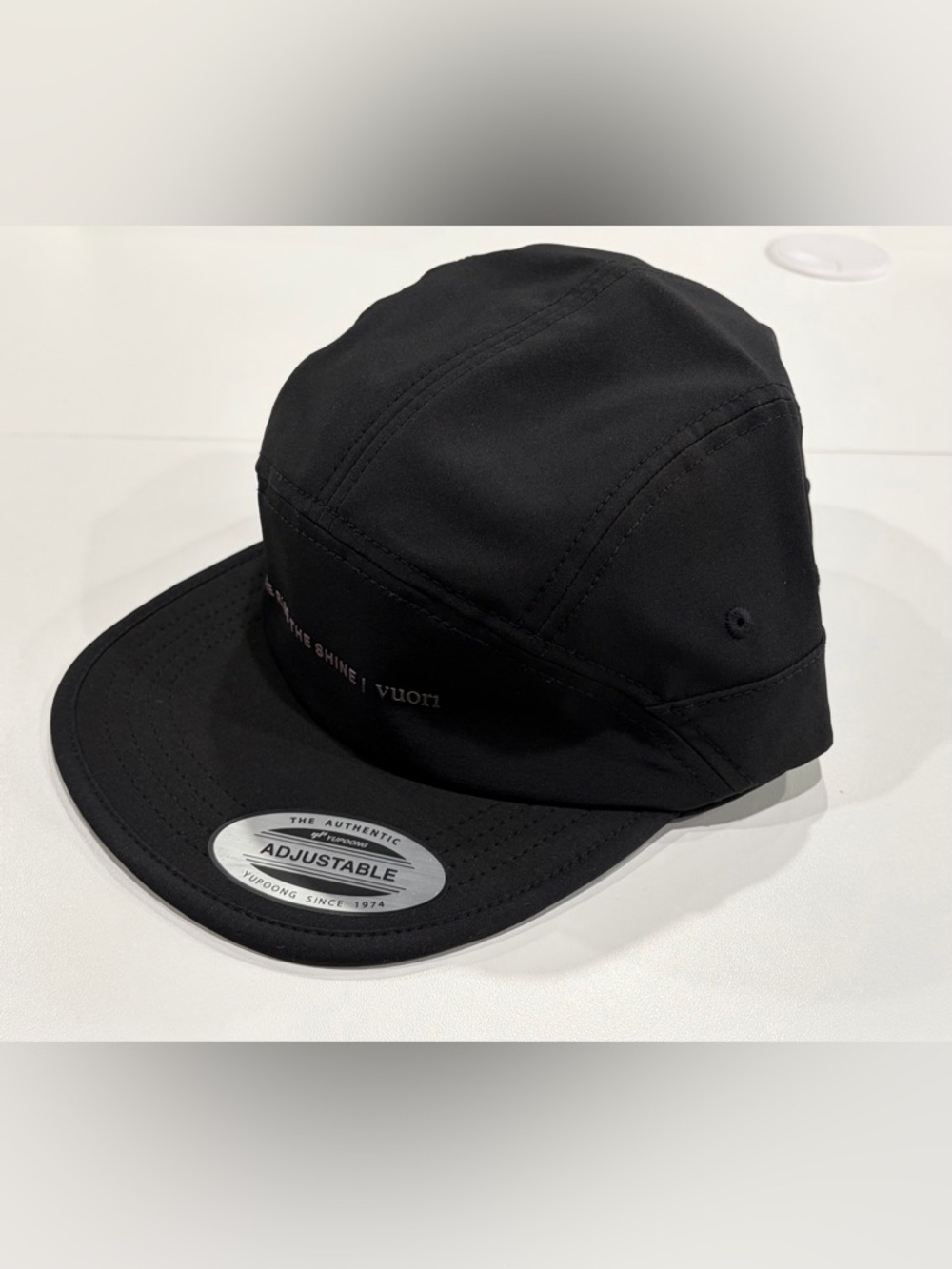 Vuori Men's Women's Adult Trail Run Cap Black Running Reflective Logo Hat NWT